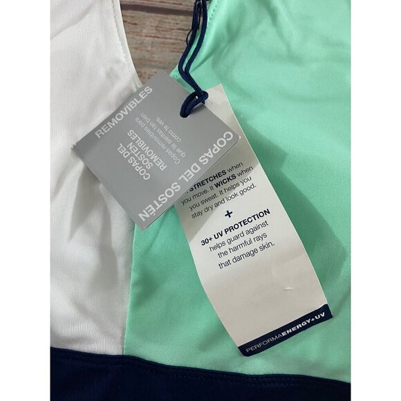 NWT Women's Fila Color Block Tankini Halter Top - Medium - Picture 7 of 12